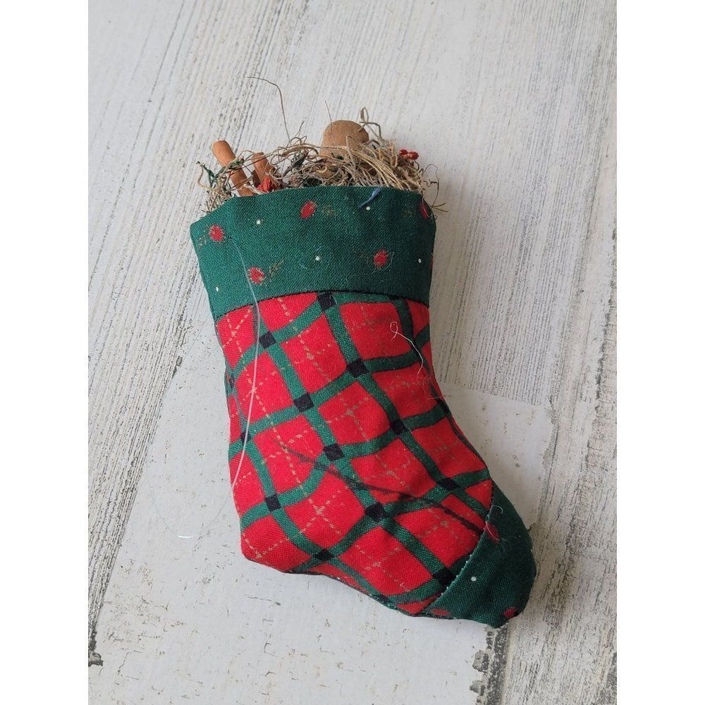 Mini plush talking gingerbread ornament Xmas Decor red
